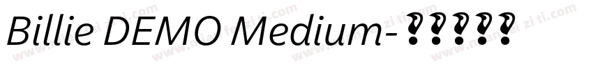 Billie DEMO Medium字体转换